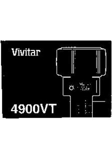 Vivitar 4900 VT manual. Camera Instructions.